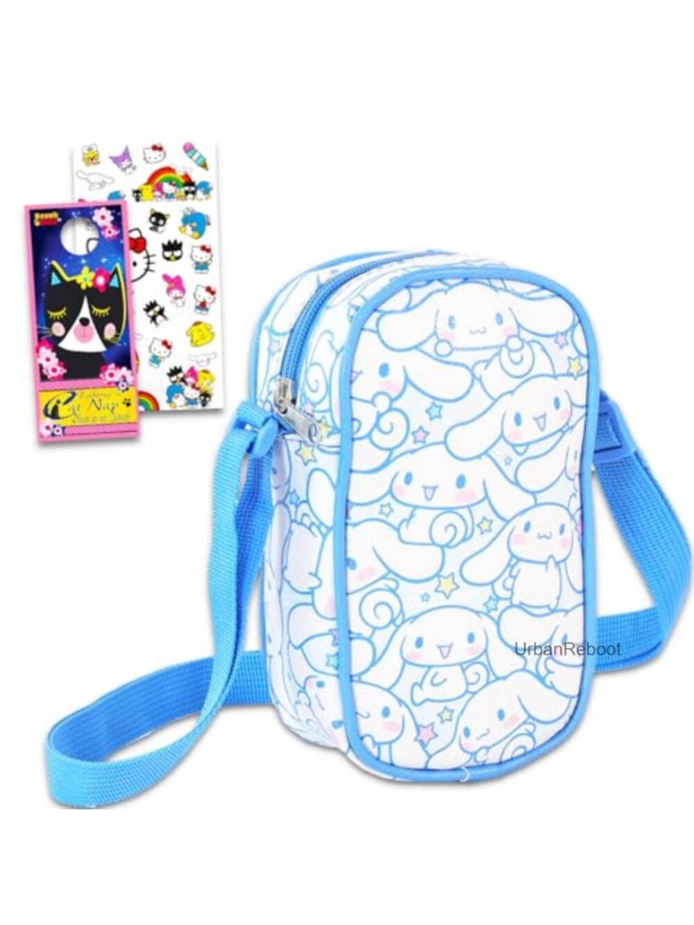 Sanrio Cinnamoroll Crossbody Purse Set with Stickers & Door Hanger